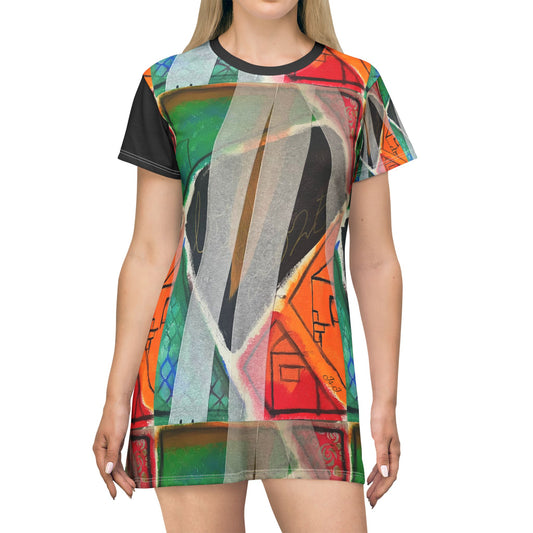 TAPED ART 4U T-Shirt Dress (AOP)