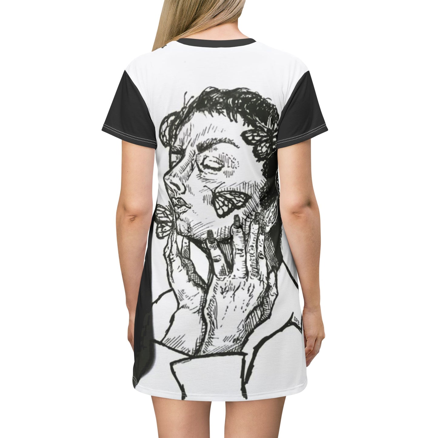 LADY BUTTERFLY T-Shirt Dress (AOP)
