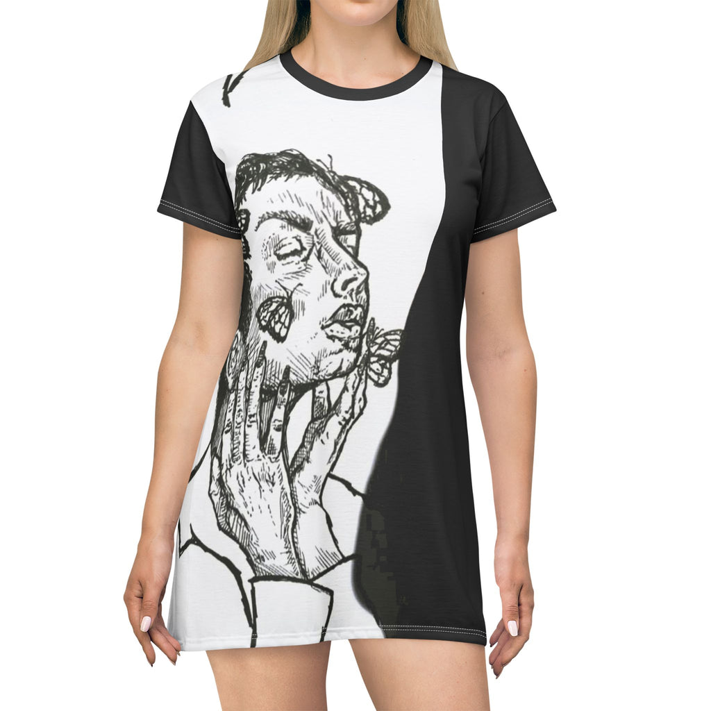 LADY BUTTERFLY T-Shirt Dress (AOP)