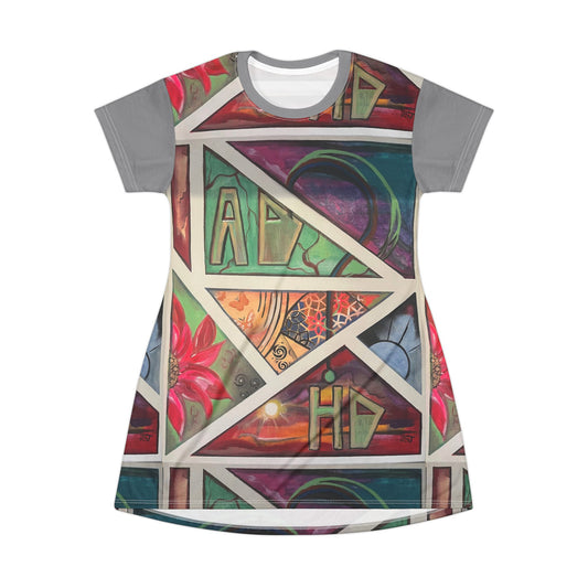 ADHD MENTAL HEALTH AWARENESS T-Shirt Dress (AOP)
