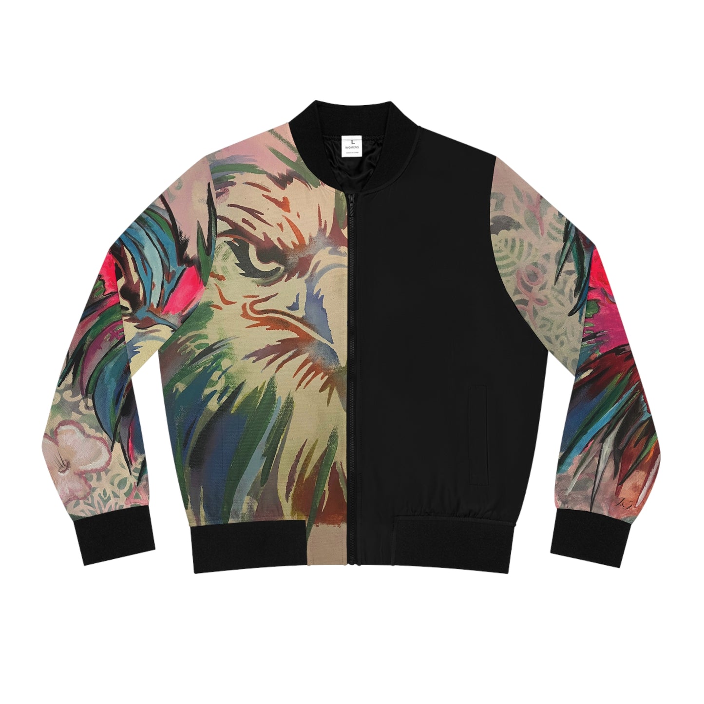 HAND-PAINTED EAGLE Women's Bomber Jacket (AOP)