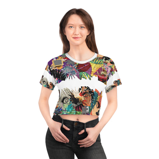 Crop Tee (AOP) MARCIA