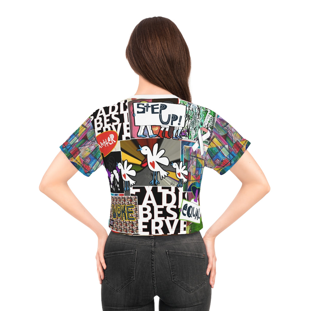 AOP Crop Tee STEP UP