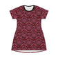 All Over Print T-Shirt Dress REDDIE PINKS