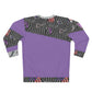 AOP Unisex Sweatshirt ZEBRA DOODLES PURPLE
