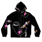 Women’s Full-Zip Hoodie (AOP) PALETTE OF BLOOM