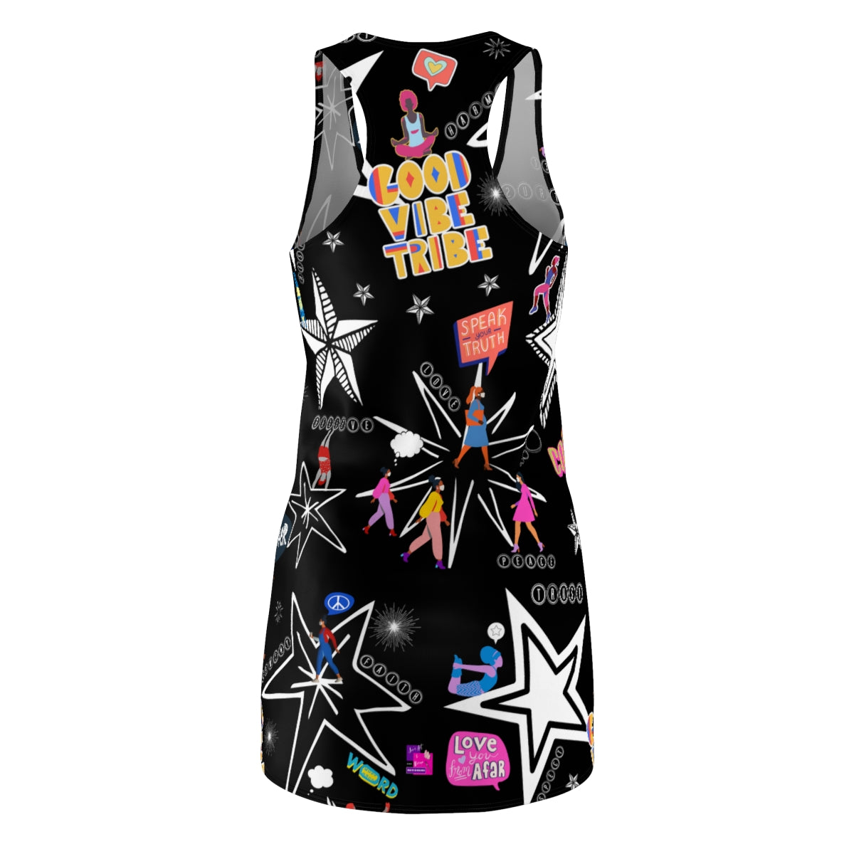 Women's Cut & Sew Racerback Dress GOOD VIBE TRIBE