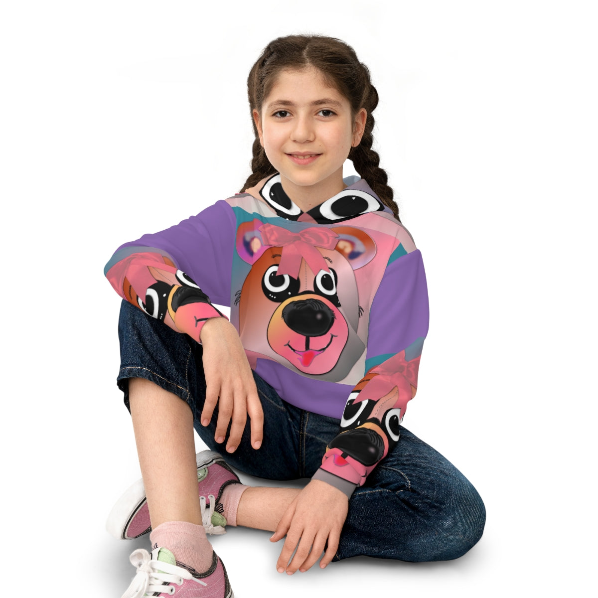 Children's Hoodie TEDDY IN PINK