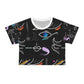 AOP Crop Tee FACE DOODLES AZURE