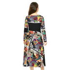 Women's Long Sleeve Dance Dress (AOP) MARCIA