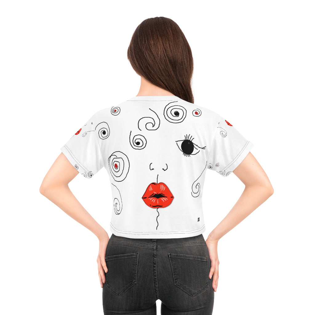 AOP Crop Tee KISS