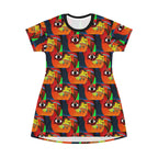All Over Print T-Shirt Dress ABSTRACT CLOWN