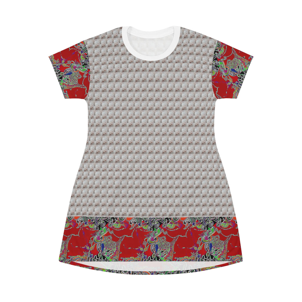 All Over Print T-Shirt Dress luminous