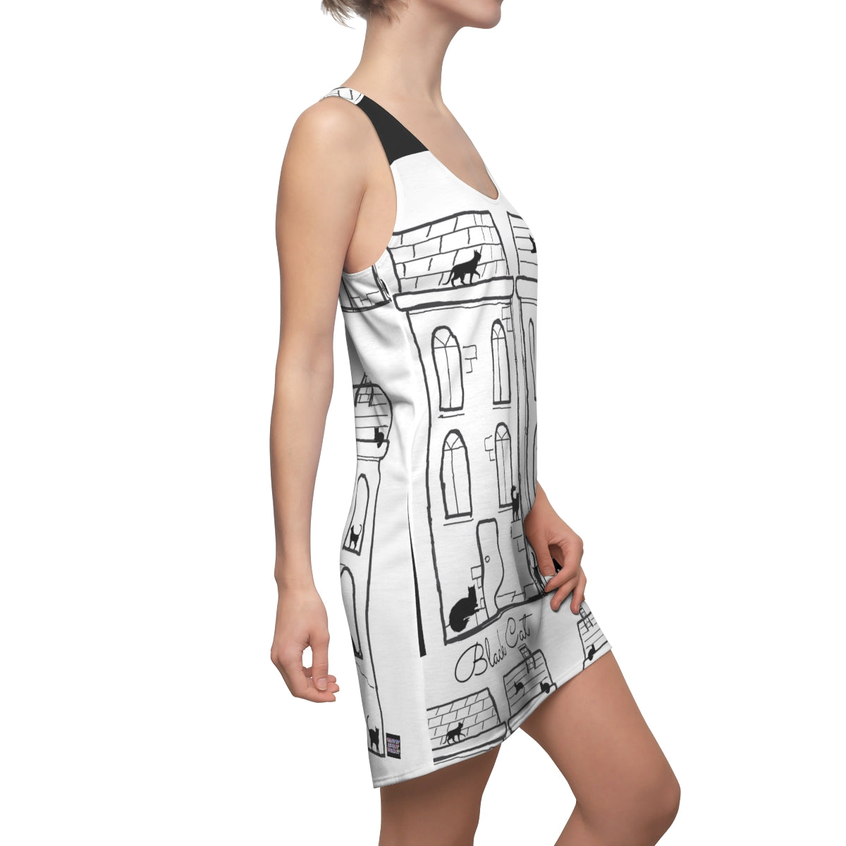 Women's Cut & Sew Racerback Dress BLACK CAT