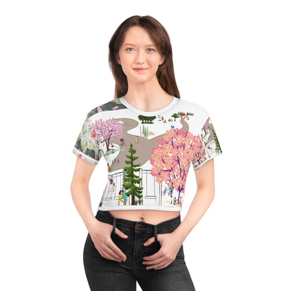 Crop Tee (AOP) BLOSSOM PARK