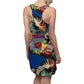 Women's Cut & Sew Racerback Dress (AOP) MARCIA on BLUE