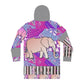 Women's Hoodie Dress (AOP) ELEPHANTS ON PINK