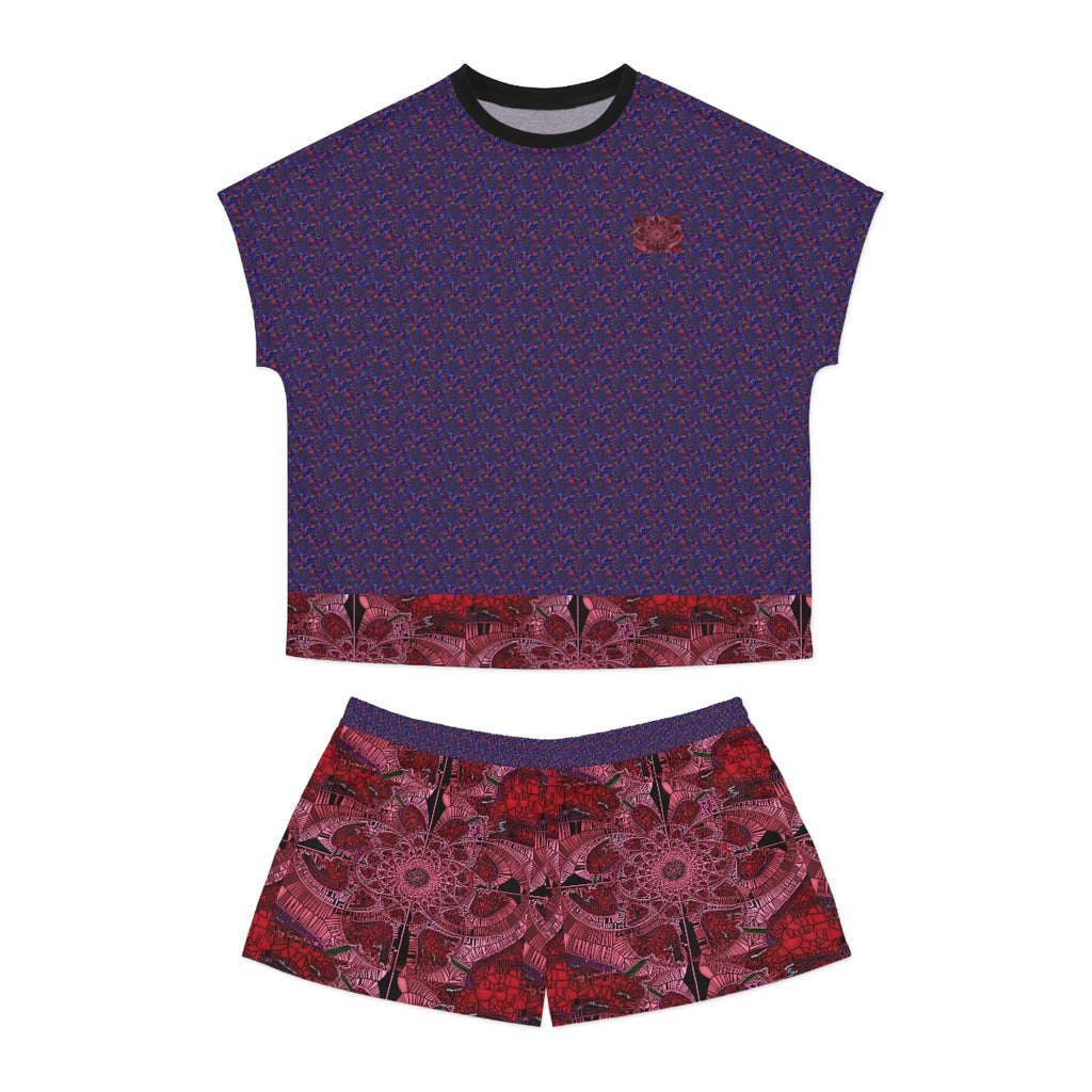 Women's Short Pajama Set (AOP) PURPLE EXTREME