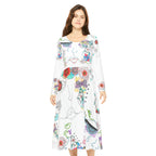 Women's Long Sleeve Dance Dress (AOP) FLORA