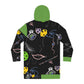 Women's Hoodie Dress (AOP) FACE DOODLES IN APPLE