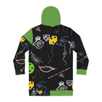 Women's Hoodie Dress (AOP) FACE DOODLES IN APPLE