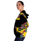 Women’s Full-Zip Hoodie (AOP) PEBBLE TONGUE ART