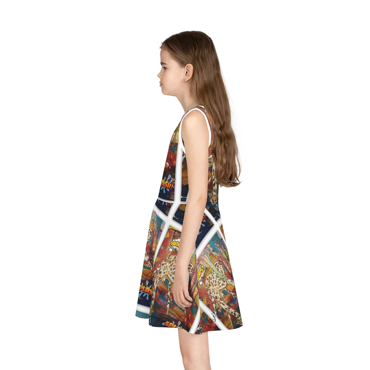 Girls' Sleeveless Sundress (AOP) HETTIE SPLASH