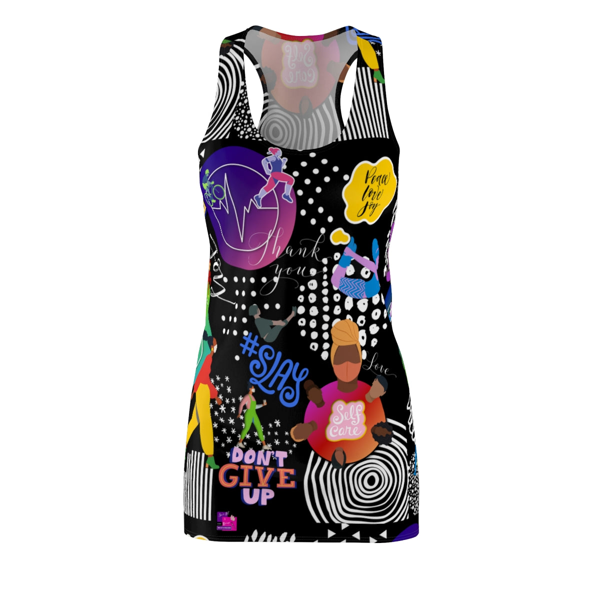 Women's Cut & Sew Racerback Dress BLACK NO SLACK