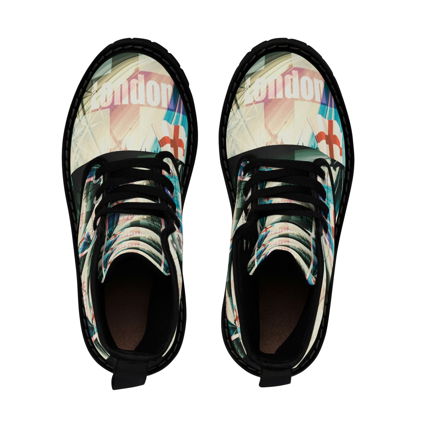 WOMEN'S CANVAS BOOTS (AOP) VINTAGE LONDON