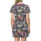 All Over Print T-Shirt Dress DRINKS