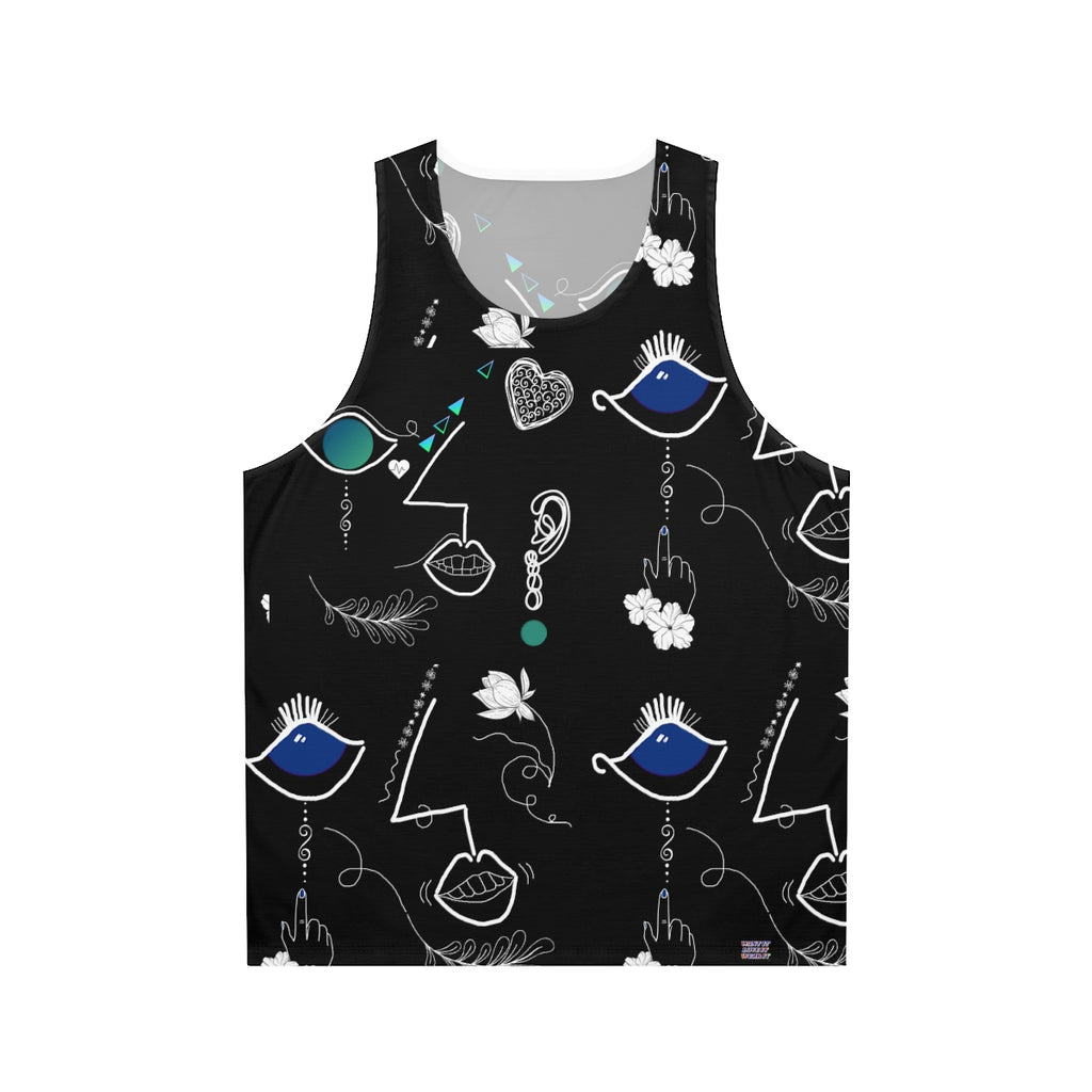 Unisex Tank Top (AOP) FACE DOODLES 4 U
