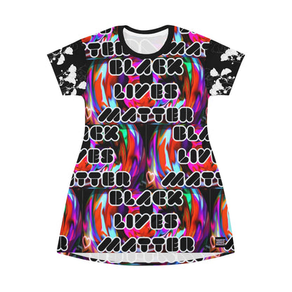 All Over Print T-Shirt Dress Black lives Matter