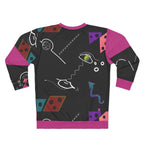 AOP Unisex Sweatshirt FACE DOODLE PINK
