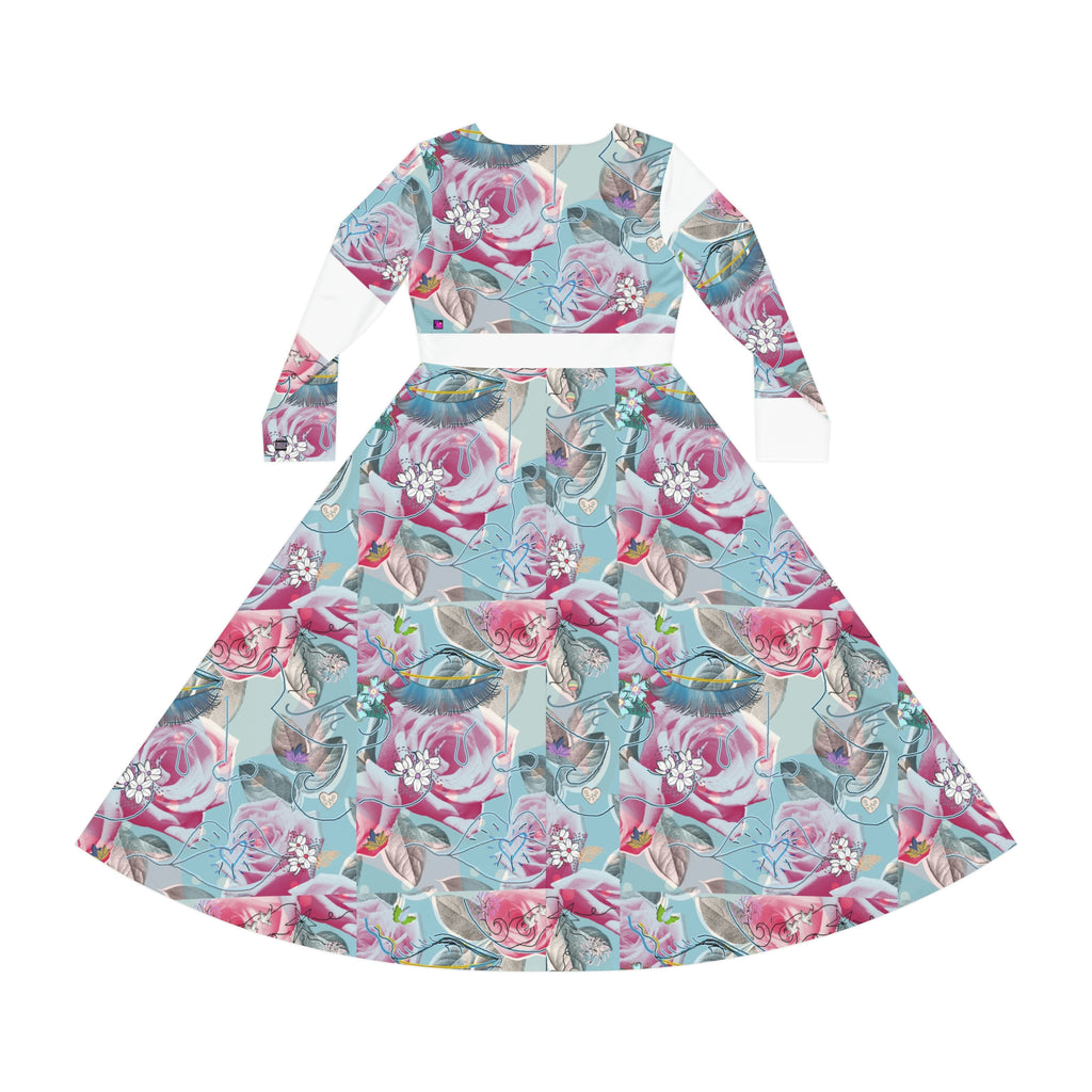 Women's Long Sleeve Dance Dress (AOP) AMBER JANE