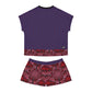 Women's Short Pajama Set (AOP) PURPLE EXTREME