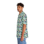 Men's Hawaiian Shirt (AOP) FLOWER DOODLES
