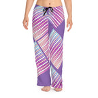 Women's Pajama Pants (AOP) LILAC IN STRIPES