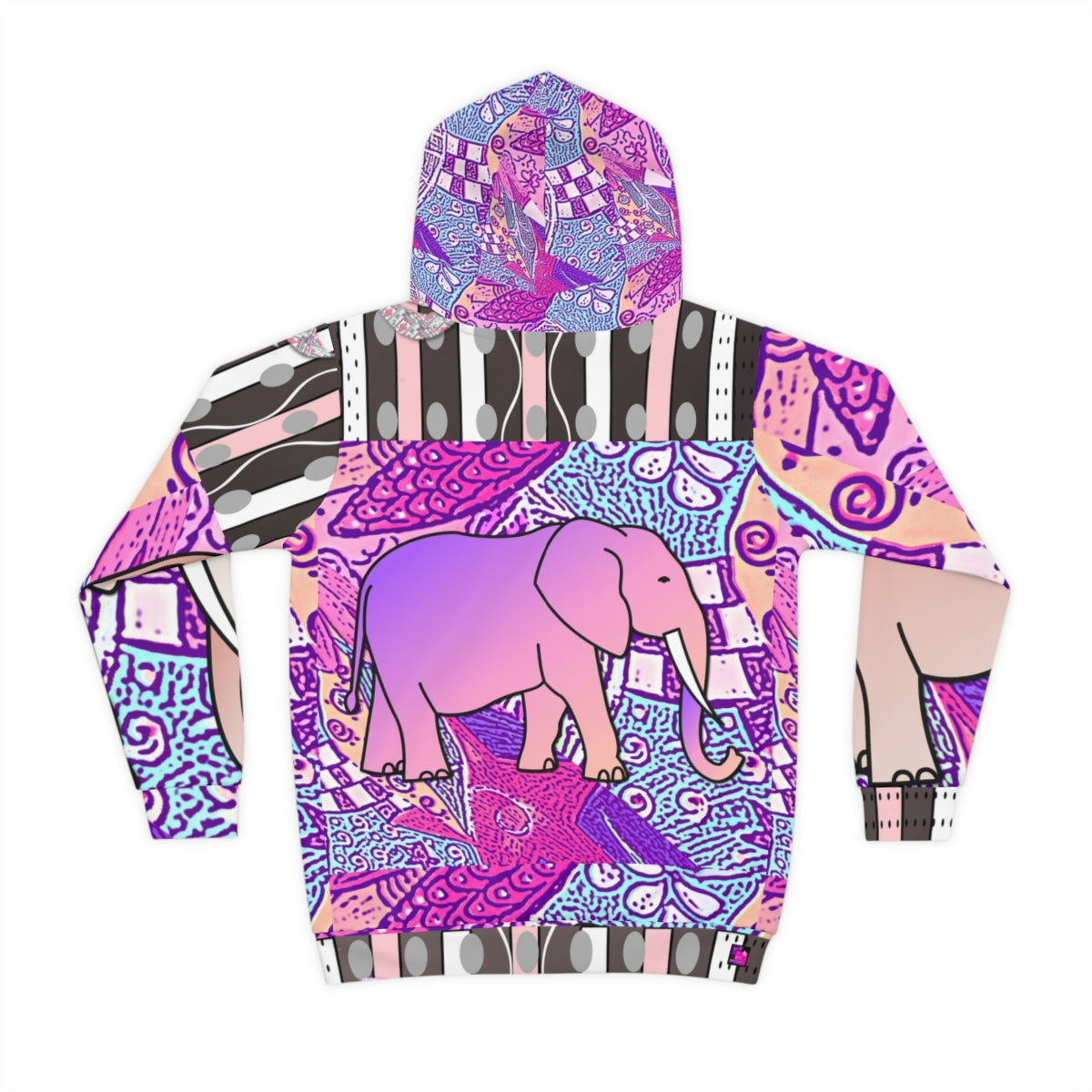 Children's Hoodie ELEPHANTS ON PINK