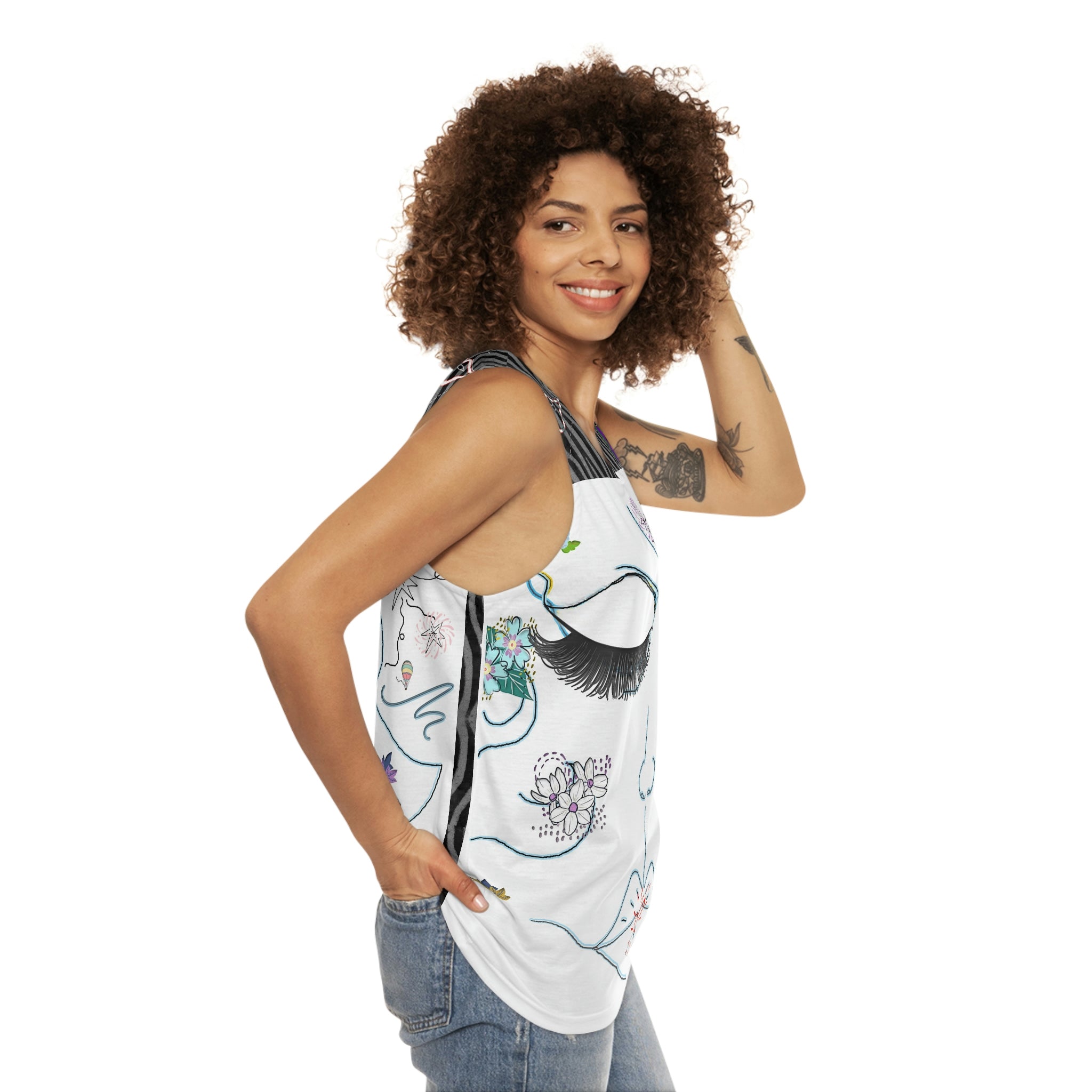 Unisex Tank Top (AOP) WILLOW DOODLES