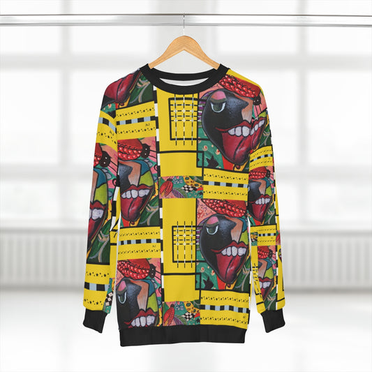 AOP Unisex Sweatshirt PEBBLE TONGUE ART