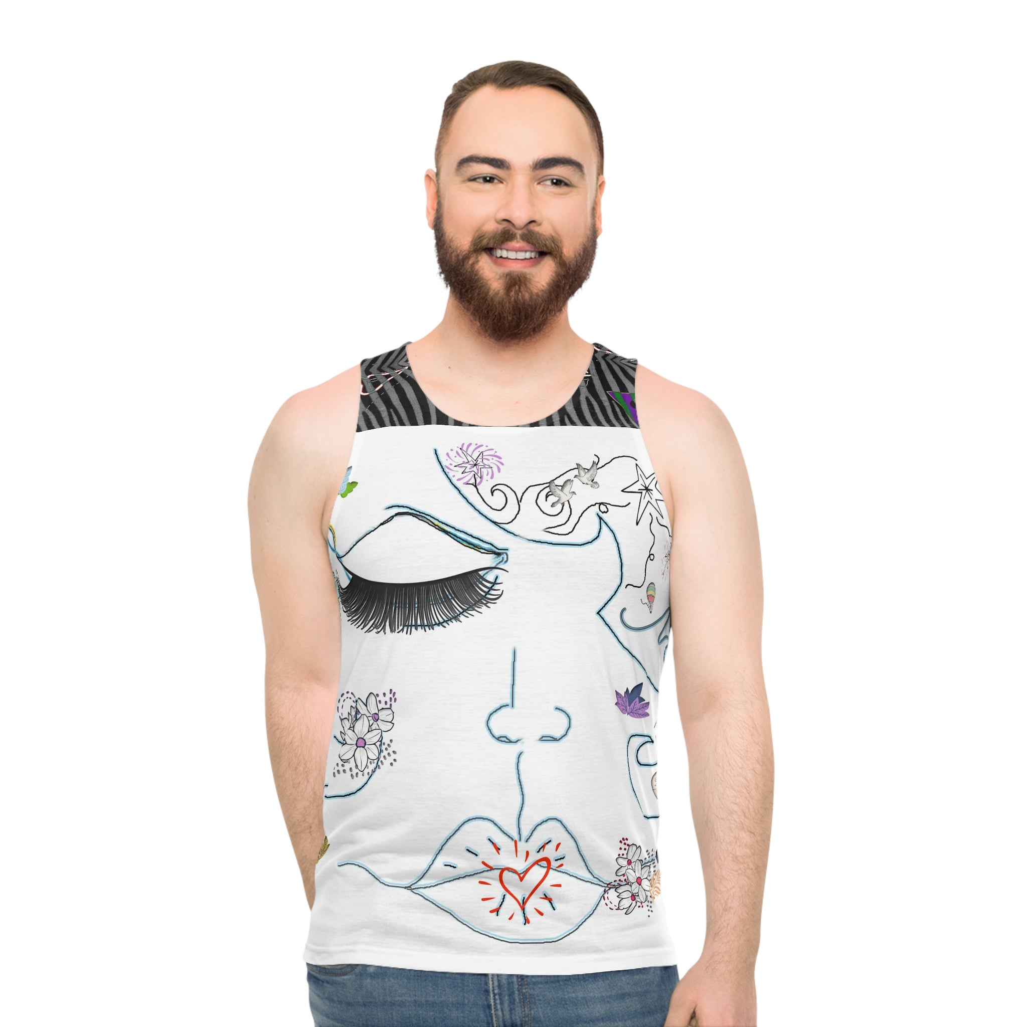 Unisex Tank Top (AOP) WILLOW DOODLES