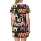 All Over Print T-Shirt Dress STAGE WORDS