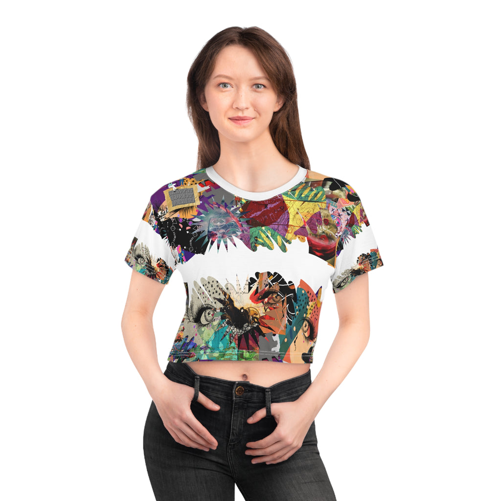 Crop Tee (AOP) MARCIA