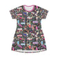 All Over Print T-Shirt Dress DRINKS