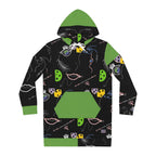 Women's Hoodie Dress (AOP) FACE DOODLES IN APPLE