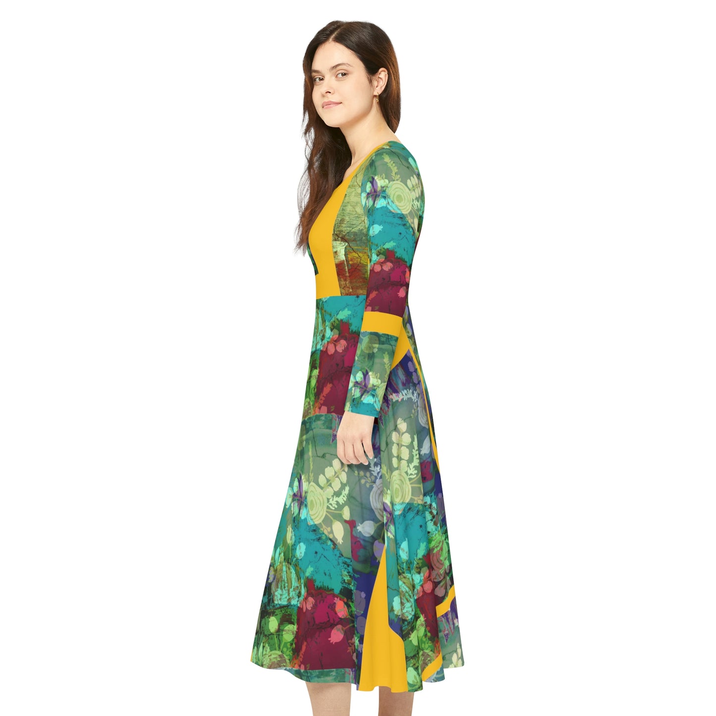 Women's Long Sleeve Dance Dress (AOP) TALLIE