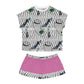 Women's Short Pajama Set (AOP) ZEBRA DOODLE FACE
