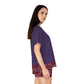 Women's Short Pajama Set (AOP) PURPLE EXTREME