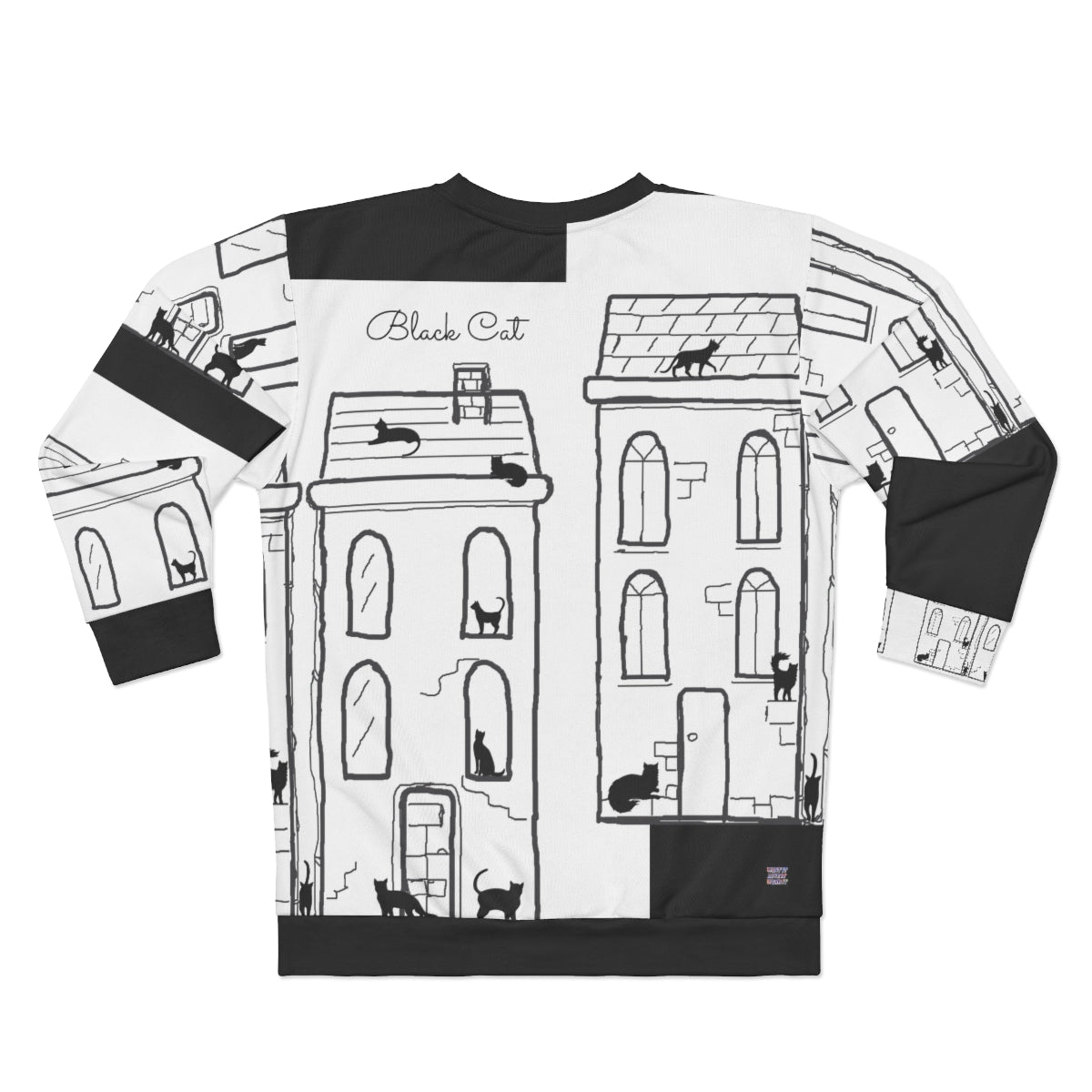 AOP Unisex Sweatshirt BLACK CAT