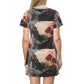 All Over Print T-Shirt Dress DIMENSIONS IN LIFE